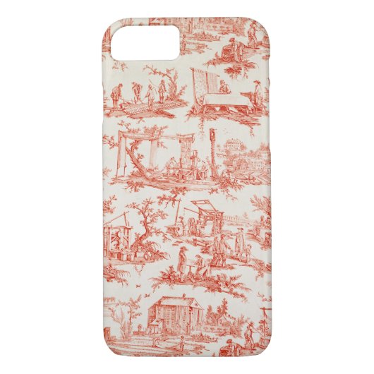 Coques Case-Mate iPhone Toile de Jouy, illustrant les processus du manuf (Dos)