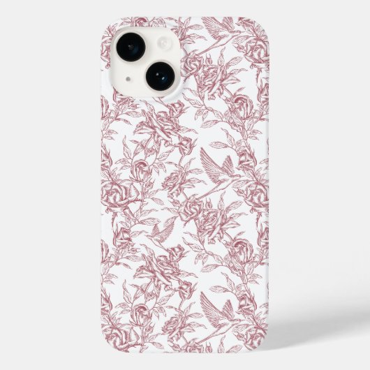 Coques Case-Mate iPhone Toile de Jouy rouge (Verso)