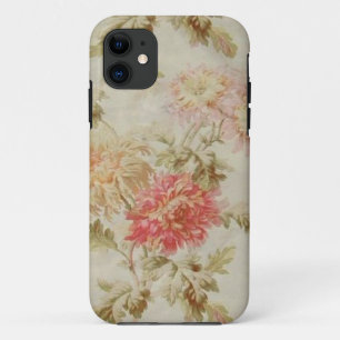 Coque iPhone 11 Toile floral français antique