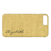 Coques Case-Mate iPhone Toile Jaune Élégante (Dos (Horizontal))