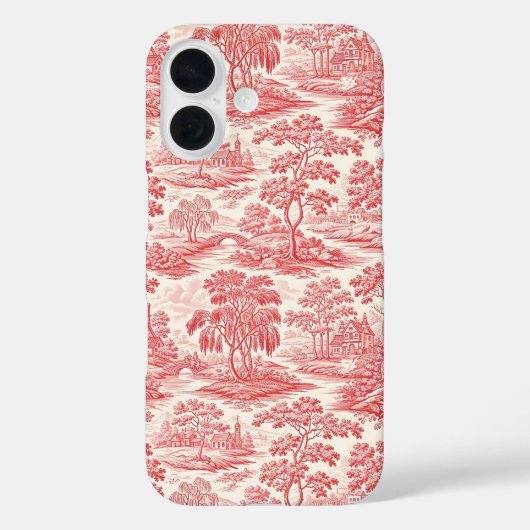 Coques Case-Mate iPhone Toile rouge pastorale (Verso)
