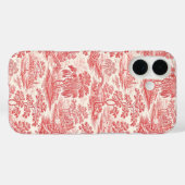 Coques Case-Mate iPhone Toile rouge pastorale (Verso (horizontal))