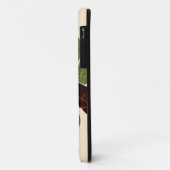 Coques Case-Mate iPhone Toile verte, Accent rouge (Dos/Gauche)
