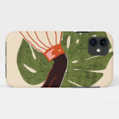 Coques Case-Mate iPhone Toile verte, Accent rouge (Dos (Horizontal))