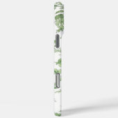 Coques Case-Mate iPhone Toile verte et blanche (Verso / Droite)