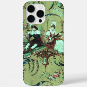 Coques iPhone 16 Pro Max Toile vintage française verte Toile victorienne Fl