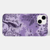 Coques Case-Mate iPhone Toile violet vintage (Verso (horizontal))