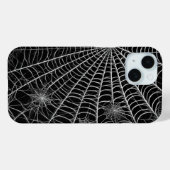 Coques Case-Mate iPhone Toiles d'araignée noir et blanc Halloween (Verso (horizontal))