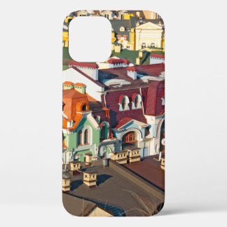 Case-Mate iPhone Case Toits colorés en hiver à Kiev, Ukrainevariegate