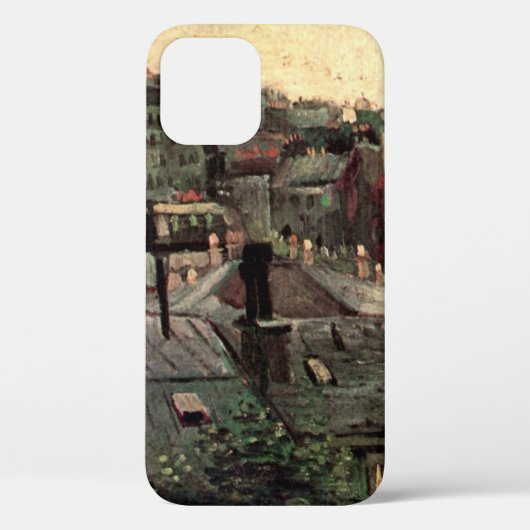 Coques Case-Mate iPhone Toits et sacs de maisons par Vincent van Gogh (Verso)