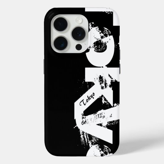 Coques Case-Mate iPhone Tokyo - Couverture Cool De Style Urbain Noir Et Bl (Verso)