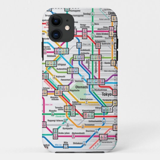 COQUES Case-Mate iPhone TOKYO METRO MAP (Dos)