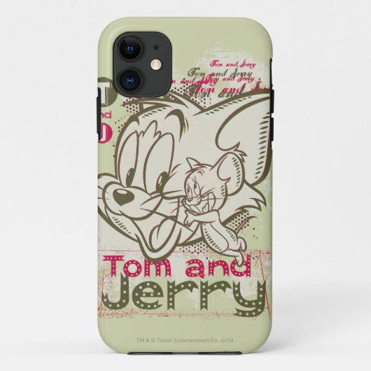 Coques Case-Mate iPhone Tom et Jerry Pink et Green (Dos)