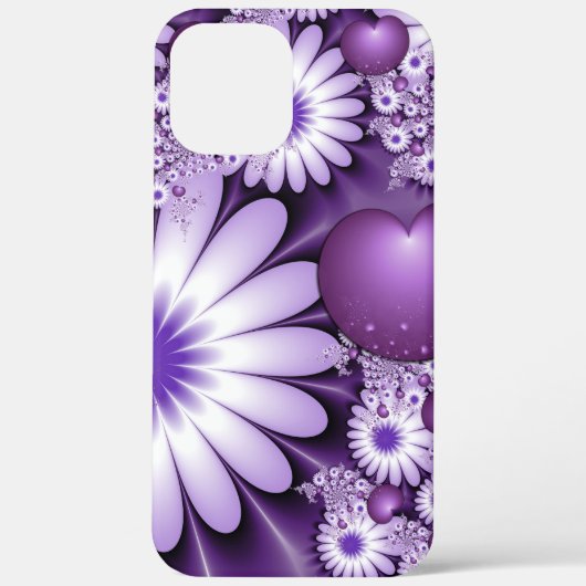 Coques Case-Mate iPhone Tomber dans l'amour Fleurs Abstraites et Coeurs Fr (Verso)