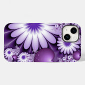Coques Case-Mate iPhone Tomber dans l'amour Fleurs Abstraites et Coeurs Fr (Verso (horizontal))