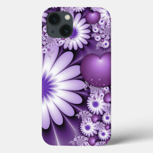 Case-Mate iPhone Case Tomber dans l'amour Fleurs Abstraites et Coeurs Fr