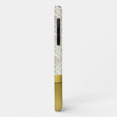 Coques Case-Mate iPhone Tone Or Chic & Crème Damask (Dos/Gauche)
