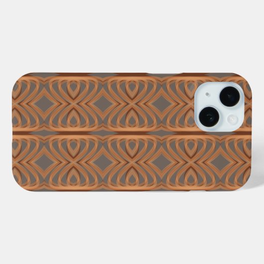 Coques Case-Mate iPhone Tone Terre Tribal Ruban Art Motif Abstrait (Verso (horizontal))