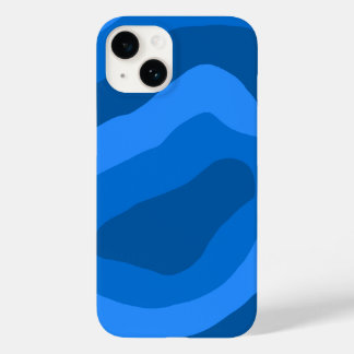 Coque Pour iPhone 14 tons bleu art abstrait