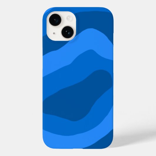 Coques Case-Mate iPhone tons bleu art abstrait (Verso)