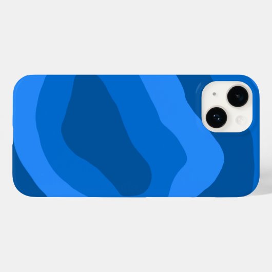 Coques Case-Mate iPhone tons bleu art abstrait (Verso (horizontal))