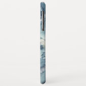 Coques Case-Mate iPhone Tons bleu-gris à la mode imitation marbre (Dos/Gauche)