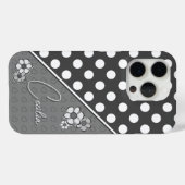 Coques Case-Mate iPhone Tons De Modèle Gris Pour Votre Nom Pois (Verso (horizontal))