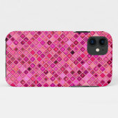 Coques Case-Mate iPhone Tons De Mosaïque "Aquarelle" Rose Foncé Motif (Dos (Horizontal))