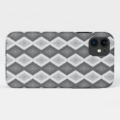 Coques Case-Mate iPhone Tons de motif de diamant gris (Dos (Horizontal))