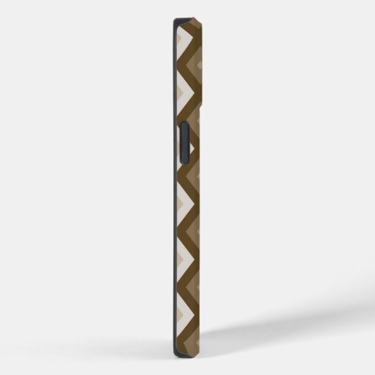 Coques Case-Mate iPhone Tons de motif diamant brun (Verso / Droite)