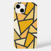 Coques Case-Mate iPhone Tons de motif en vitrail jaune (Verso)