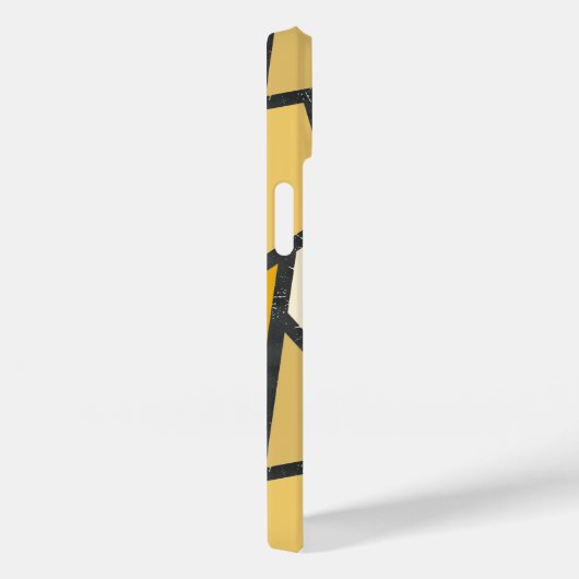 Coques Case-Mate iPhone Tons de motif en vitrail jaune (Verso / Droite)