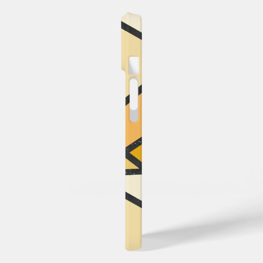 Coques Case-Mate iPhone Tons de motif en vitrail jaune (Verso / Gauche)