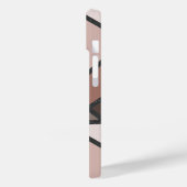 Coques Case-Mate iPhone Tons de motif en vitrail marron (Verso / Gauche)