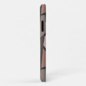Coques Case-Mate iPhone Tons de motif en vitrail marron (Dos/Droite)