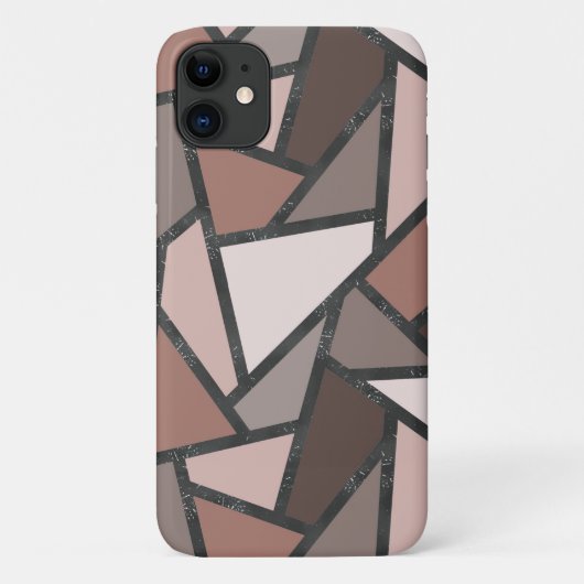 Coques Case-Mate iPhone Tons de motif en vitrail marron (Dos)
