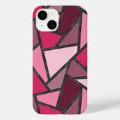 Coques Case-Mate iPhone Tons de motif en vitrail rose (Verso)