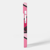 Coques Case-Mate iPhone Tons de motif en vitrail rose (Verso / Gauche)