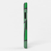 Coques Case-Mate iPhone Tons de motif en vitrail vert (Dos/Droite)