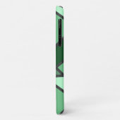 Coques Case-Mate iPhone Tons de motif en vitrail vert (Dos/Gauche)