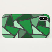 Coques Case-Mate iPhone Tons de motif en vitrail vert (Dos (Horizontal))