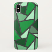 Coques Case-Mate iPhone Tons de motif en vitrail vert (Dos)