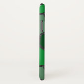 Coques Case-Mate iPhone Tons de motif en vitrail vert (Dos/Droite)