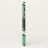 Coques Case-Mate iPhone Tons de motif en vitrail vert (Dos/Gauche)