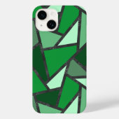 Coques Case-Mate iPhone Tons de motif en vitrail vert (Verso)