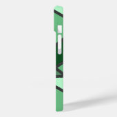 Coques Case-Mate iPhone Tons de motif en vitrail vert (Verso / Gauche)