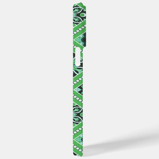 COQUES Case-Mate iPhone TONS DE MOTIFS MANDALA VERT (Verso / Droite)