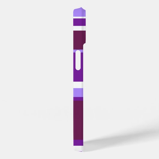 Coques Case-Mate iPhone Tons de rayures violettes (Verso / Droite)