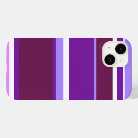 Coques Case-Mate iPhone Tons de rayures violettes (Verso (horizontal))