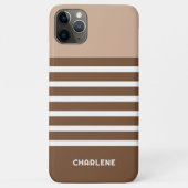 Coques Case-Mate iPhone Tons de Terre neutres personnalisés Motif rayures (Dos)